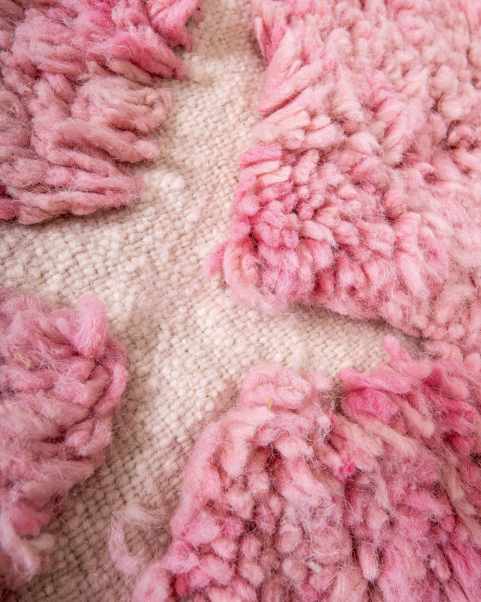 Modern, designer, handcrafted Berber rug from Morocco. Beniourain carpet with beautiful colours and patterns and fluffy wool texture.